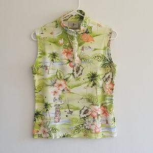 Womens sleeveless golf shirt